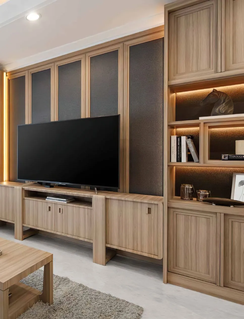 large-flat-screen-tv-is-living-room-with-wooden-cabinet
